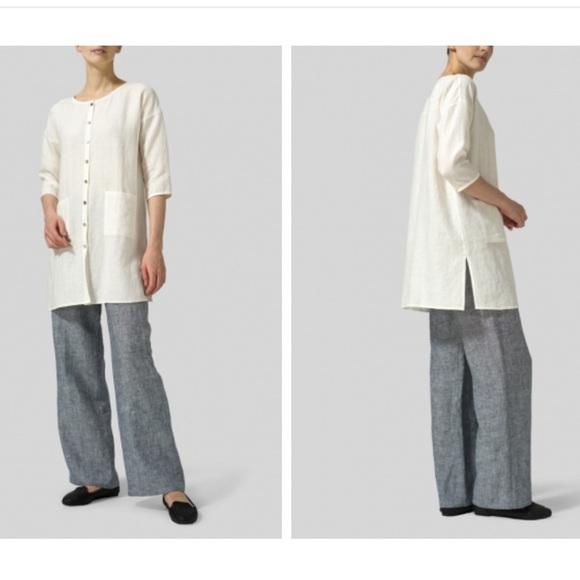 Nic + Zoe Linen Blend Wide Leg Pants Size 14 - Picture 1 of 11